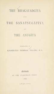 Cover of: The Bhagavadgîtâ by translated by Kâshinâth Trimbak Telang.