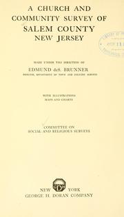 Cover of: A church and community survey of Pend Oreille County, Washington by Edmund de Schweinitz Brunner
