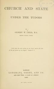 Cover of: Church and state under the Tudors
