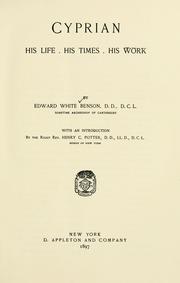 Cover of: Cyprian by Edward White Benson