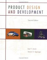 Cover of: Product Design and Development by Karl Ulrich, Steven Eppinger