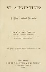 Cover of: St. Augustine by Baillie, John, Baillie, John