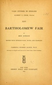 Cover of: Bartholomew fair by Ben Jonson
