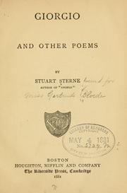 Cover of: Giorgio, and other poems