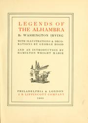 Cover of: Legends of the Alhambra