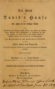 Cover of: Der Fürst aus David's Hause by J. H. Ingraham
