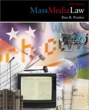 Cover of: Mass Media Law, 2000 edition by Don R. Pember