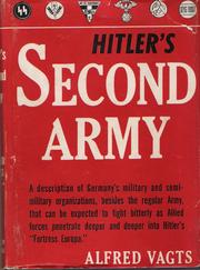Cover of: Hitler's second army by Alfred Vagts
