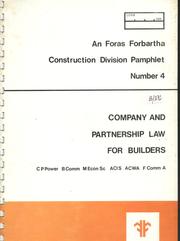 Cover of: Company and partnership law for builders