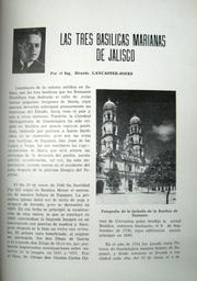 Cover of: Las Tres Basílicas Marianas de Jalisco by Ricardo Lancaster-Jones