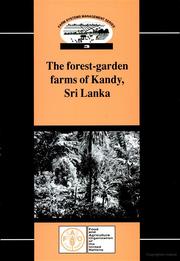 Cover of: The forest-garden farms of Kandy, Sri Lanka by D. J. McConnell