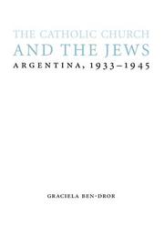 Cover of: The Catholic Church and the Jews by Graciela Ben-Dror