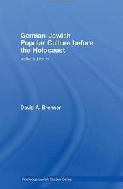 Cover of: German-Jewish popular culture before the Holocaust by David A. Brenner