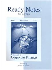 Cover of: Ready Notes to accompany Fundamentals of Corporate Finance