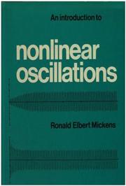 Cover of: An introduction to nonlinear oscillations