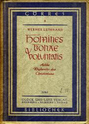 Cover of: Homines bonae voluntatis by Werner Leibbrand