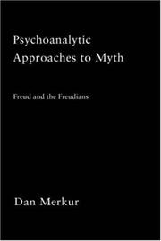 Cover of: Psychoanalytic Approaches to Myth (Theorists of Myth)