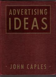 Cover of: Advertising ideas by John Caples