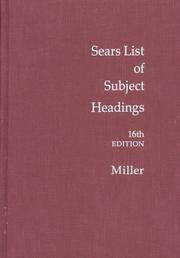 Cover of: Sears list of subject headings. by Minnie Earl Sears