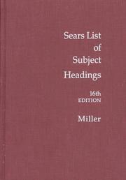 Cover of: Sears list of subject headings. by Minnie Earl Sears, Minnie Earl Sears