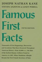 Famous First Facts by Joseph Nathan Kane