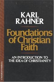 Cover of: Foundations of Christian faith by Karl Rahner