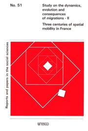 Cover of: Three centuries of spatial mobility in France