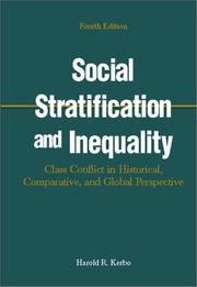 Cover of: Social Stratification and Inequality by Harold R. Kerbo, Harold R. Kerbo