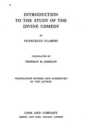 Cover of: Introduction to the Study of the Divine Comedy