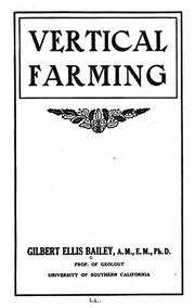 Cover of: Vertical farming by Gilbert Ellis Bailey