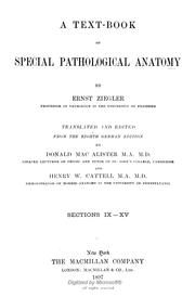 Cover of: A text-book of special pathological anatomy by Ziegler, Ernst