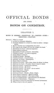 Cover of: treatise on the law of official bonds and other penal bonds.