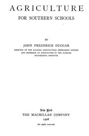 Cover of: Agriculture for southern schools. by J. F. Duggar