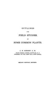 Cover of: Outlines for field studies of some common plants.
