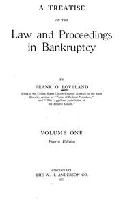 Cover of: A treatise on the law and proceedings in bankruptcy