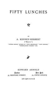 Cover of: Fifty lunches. by A. R. Kenney-Herbert