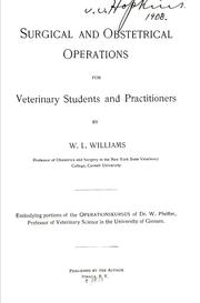 Cover of: Surgical and obstetrical operations by W. L. Williams, W. L. Williams