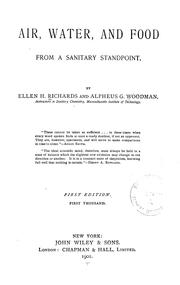 Cover of: Air, water and food from a sanitary standpoint by Ellen Henrietta Richards