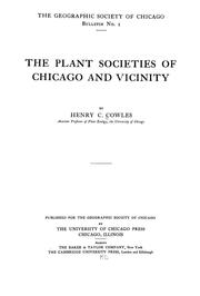 Cover of: The plant societies of Chicago and vicinity.
