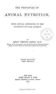 Cover of: The principles of animal nutrition. by Armsby, Henry Prentiss