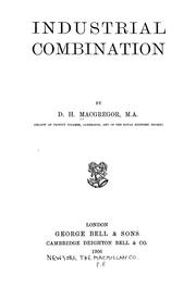Cover of: Industrial combination