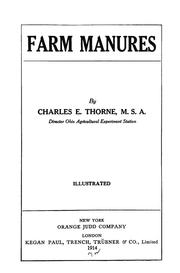 Cover of: Farm manures