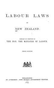 Cover of: The labour laws of New Zealand.