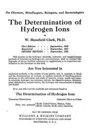 Cover of: Color chart of indicators: reprinted from The determination of hydrogen ions