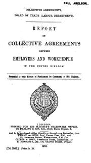 Cover of: Report on collective agreements between employers and workpeople in the United Kingdom.