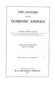 Cover of: The anatomy of the domestic animals