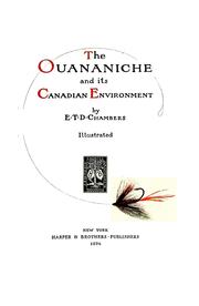 Cover of: The ouananiche and its Canadian environment