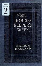 Cover of: The housekeeper's week