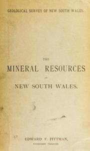 Cover of: The mineral resources of New South Wales