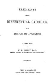 Cover of: Elements of the differential calculus by Byerly, William Elwood